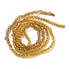 Transparent Gradient Color Glass Beads Strands GLAA-H021-01A-36-4