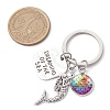 7Pcs 7 Colors Mermaid Alloy Keychain KEYC-JKC00940-3