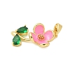 Brass Enamel Pendants KK-S507-20G-2