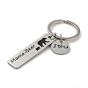 Mother's Day Gift 201 Stainless Steel Word Mama Bear Keychains KEYC-E040-01P-04-2