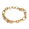 Ion Plating(IP) 304 Stainless Steel Figaro Chain Bracelets BJEW-E271-05G-1