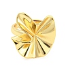 Brass Twist Flat Round Adjustable Ring RJEW-Q781-11G-2