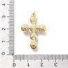 Cross Brass ABS Plastic Imitation Pearl Pendants KK-Q017-26G-3