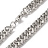 Iron Cuban Link Chain Necklaces for Women Men NJEW-A028-01B-P-2