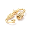 Brass Micro Pave Clear Cubic Zirconia Keychain Clasps LS-ZIRC-TAC0005-02B-G-3