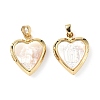 Shell Locket Pendants KK-E068-VF296-2