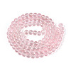 Frosted Transparent Glass Bead Strands X1-GLAA-P065-8mm-03-2