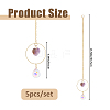 5Pcs Natural Mixed Stone & Glass Suncatchers HJEW-FH00260-2