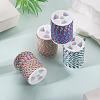 4 Rolls 4 Colors 4-Ply Polycotton Cord with Metallic Thread OCOR-TA0003-33A-5