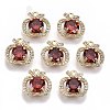 Brass Micro Pave Cubic Zirconia Charms KK-R112-046-NF-1