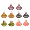 10Pcs 5 Colors Alloy Enamel Pendants FIND-YW0003-71-2