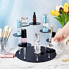 8-Tier Flat Round Acrylic Minifigures Organizer Display Risers ODIS-WH0058-02-3