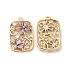 Real 18K Gold Plated Brass Pendant X-KK-B074-71G-03-1