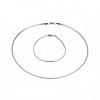 Tarnish Resistant 304 Stainless Steel Choker Necklaces and Bangles Jewelry Sets SJEW-L144-A03-P-1