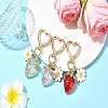 Acrylic Strawberry Pendant Decoration HJEW-SW00120-03-11