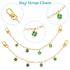 WADORN 2Pcs 2 Style Saint Patrick's Day Brass Decorative Cable Chains FIND-WR0006-99-3