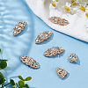 6Pcs Zinc Alloy Rhinestone Snap Lock Clasps FIND-FG0003-46A-5