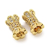 Rack Plating Brass Micro Pave Clear Cubic Zirconia Beads KK-L215-310A-G01-2