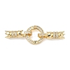 Ring Brass Micro Pave Clear Cubic Zirconia Fold Over Clasps KK-Z143-12G-1