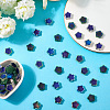 72Pcs 4 Colors Two Tone Glass Beads GLAA-PA0001-01-3