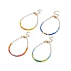 Candy Color Glass Seed Beaded Bracelet for Women BJEW-JB08612-1