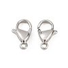 Tarnish Resistant 316 Surgical Stainless Steel Lobster Claw Clasps X-STAS-316-FL12A-4