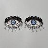 Glass Rhinestone Embroider Thread Iron on/Sew On Patches PATC-WH20029-09-1