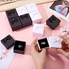 12Pcs 2 Colors Square Cardboard Paper Ring Gift Storage Boxes CON-TA0001-23-6