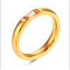 304 Stainless Steel Pave Cubic Zirconia Finger Rings FS-WG61B2A-32-1