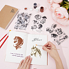 CRASPIRE 4 Sheets 4 Styles Custom PVC Plastic Clear Stamps DIY-CP0010-07-3