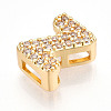 Brass Micro Pave Cubic Zirconia Charms KK-N254-217G-Z-2