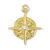 Brass Micro Pave Clear Cubic Zirconia Pendants CU-OY001-59G-3