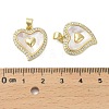 Brass Micro Pave Cubic Zirconia Pendants KK-D384-06G-01-3