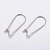 Tarnish Resistant 316 Surgical Stainless Steel Hoop Earrings Settings STAS-K146-040-25x12mm-1