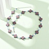 Dyed Natural Lava Rock & Round Synthetic Turquoise & Imitation Pearl Beaded Necklaces GG-CBA922D-07A-1