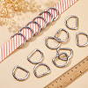20Pcs Iron D Rings IFIN-DC0001-10-4