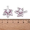 Alloy with ABS Imitation Pearl & Crystal Rhinestone & Acrylic Pendants PALLOY-Q466-04P-02-3