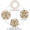 Flat Round Wooden Tarot Plates DJEW-WH0045-003-3