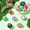 12Pcs 6 Styles PVC Opaque Plastic Pendants KY-CJ0002-15-5