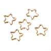Real 14K Gold Plated Brass Linking Rings FIND-TAC0002-060A-2