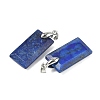 Dyed Natural Lapis Lazuli Faceted Pendants G-L623-03P-05-2