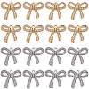 24Pcs 2 Colors Alloy Rhinestone Pendants ALRI-SC0001-46-1