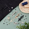6 Sets 6 Colors Alloy Interlocking Clasps for Coat Down Jacket Sewing Accessories FIND-BC0014-21B-4