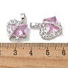 Rack Plating Brass Micro Pave Cubic Zirconia Pendants KK-U035-04P-3