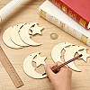 Unfinished Blank MDF Pendants Set for Painting Arts WOOD-WH20008-13J-4