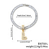 Fashionable Brass Micro Pave Clear Cubic Zirconia Charm Bracelets AF9298-12-1