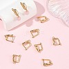 SHEGRACE Brass Micro Pave Cubic Zirconia Hoop Earring Findings XGRQ79128-940G-4