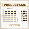 8Pcs Retro Hot Stamping Paper Photo Corner Self-Adhesive Stickers AJEW-LP0002-23-2