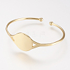 Brass Cuff Bangle X-BJEW-P168-B11-1