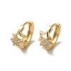 KC Gold Plated Brass Micro Pave Cubic Zirconia Hoop Earring EJEW-L271-01KCG-04-1